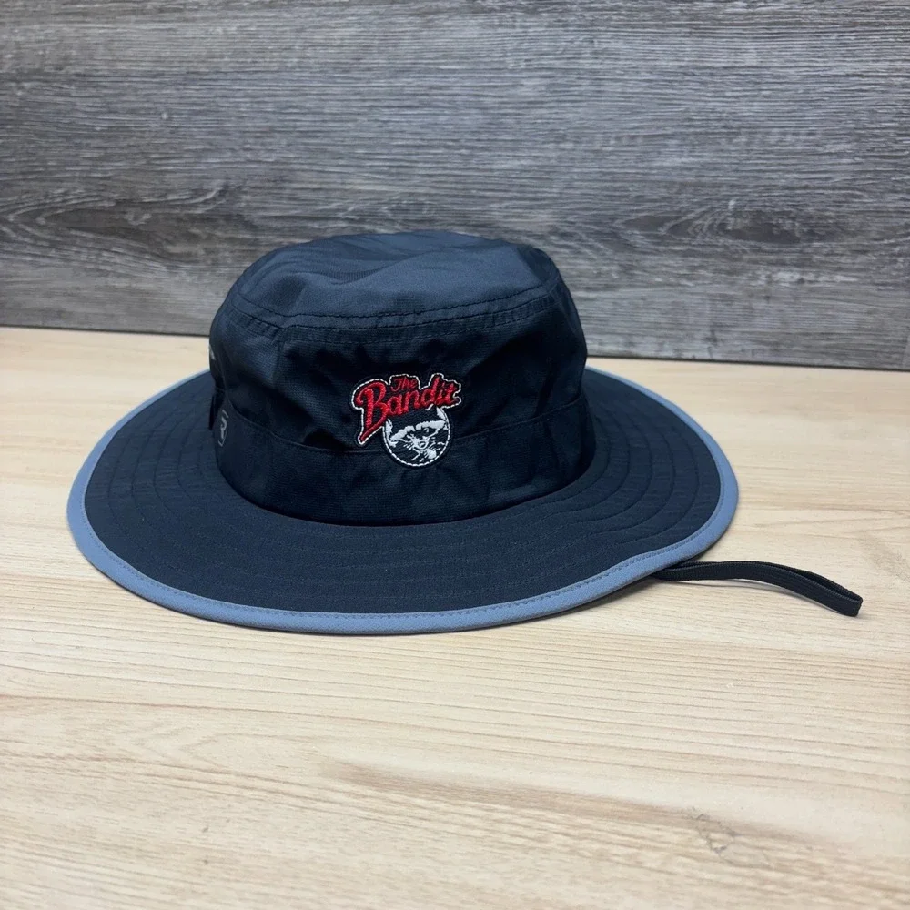 The Bandit Golf Club Hat Cap Strap Back Black Gray‎ Sun Boonie Richardson 810 TX